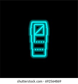 Sleeping blue glowing neon ui ux icon. Glowing sign logo vector