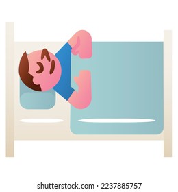 Sleeping boy design element for website, application, printing, document, poster design, etc.