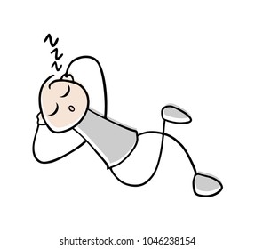 Sleeping Boy Draw Stock Vector (Royalty Free) 1046238154 | Shutterstock