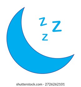 Sleeping bubble with Zzz style icon. Sky sign isolated on white background.