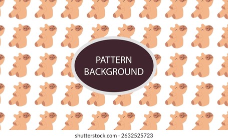 Sleeping capybara enjoy moment pattern background