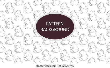 Sleeping capybara enjoy moment pattern background