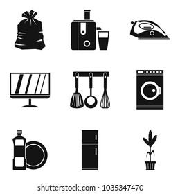 Sleeping case icons set. Simple set of 9 sleeping case vector icons for web isolated on white background