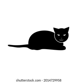 sleeping cat icon vector design 
