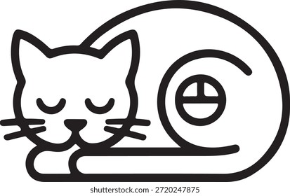 Arte vectorial, iconos y gráficos para gatos dormidos para diseñadores