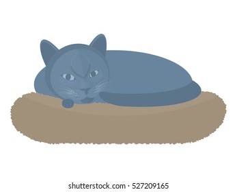 Sleeping cat. Vector illustration