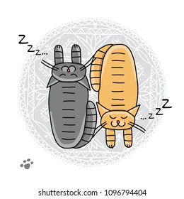 Sleeping cats, sketch for your design