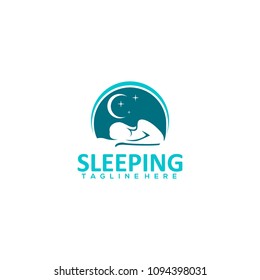 Sleeping Center Logo Template vector