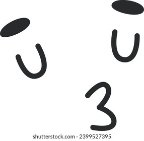 Sleeping Character Face Vector Illustration