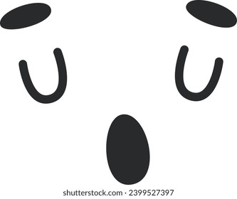 Sleeping Character Face Vector Illustration