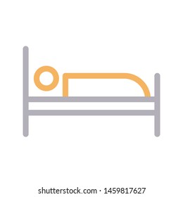  sleeping colour line vector icon