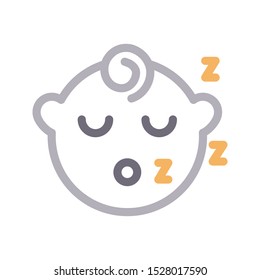 sleeping colour line vector icon