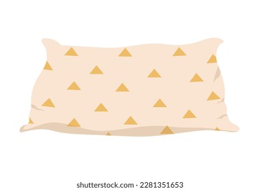 Sleeping comfy pillow. Orthopedic cushion, decorative bedroom cushion vector illustration