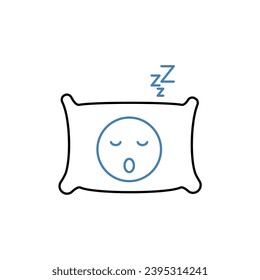 sleeping concept line icon. Simple element illustration. sleeping concept outline symbol design.