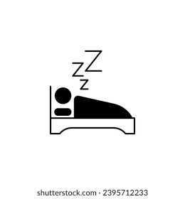 sleeping concept line icon. Simple element illustration. sleeping concept outline symbol design.