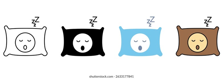 Icono de línea de concepto de sueño. Ilustración de elemento simple.