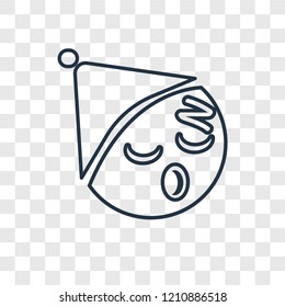 Sleeping concept vector linear icon isolated on transparent background, Sleeping concept transparency concept in outline style