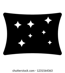 Sleeping cushion solid icon, pillow concept