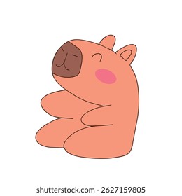 Dormindo bonitinho capibaras desenhos animados animal