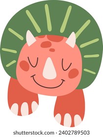Sleeping Dinosaur Baby Vector Illustration