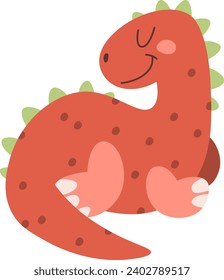 Ilustración de los vectores del bebé de los dinosaurios durmientes