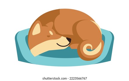 Sleeping dog Animal icon. Vector illustration