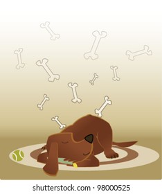 sleeping dog having a dream