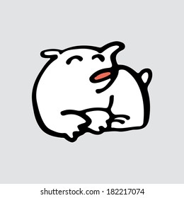 Sleeping dog icon.