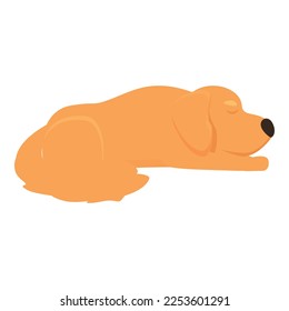 Sleeping dog icon cartoon vector. Animal face. Cute puppy