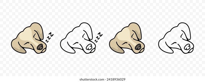 Sleeping dog, napping, sleep and sleepy, graphic design. Animal and pet, cynology, pet store and feed, vector design and illustration