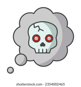 Sleeping Dreaming Nightmare Icon Vector