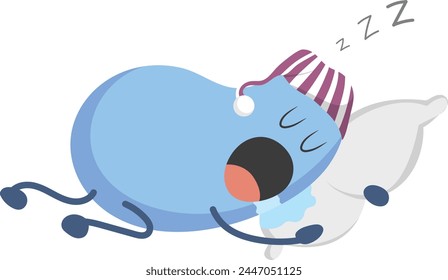 Sleeping Dreaming Potato Clipart Vector