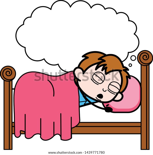 Sleeping Dreaming School Boy Cartoon Character Stock Vector (Royalty ...