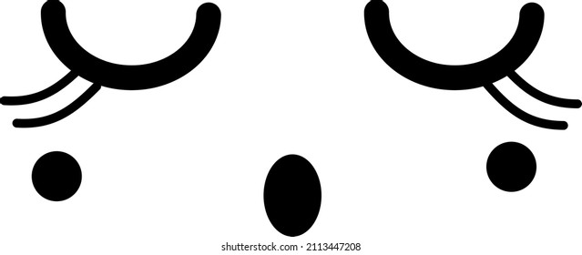 Emoji durmiente, ilustración, vector sobre un fondo blanco.