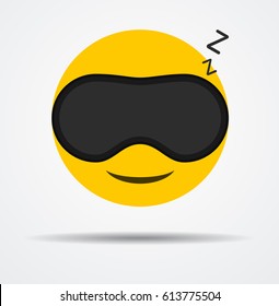 Sleeping Emoji In A Sleep Mask