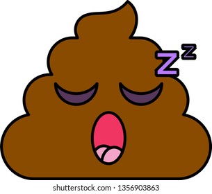 Sleeping emoji vector illustration