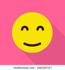 Sleeping emoticon icon. Flat illustration of sleeping emoticon vector icon for web