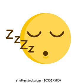 Sleeping emoticon. Vector of a cute smiley emoji icon