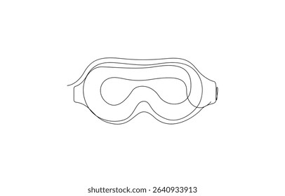 Sleeping Eye Mask continuous line art drawing