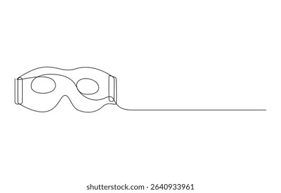 Sleeping Eye Mask continuous line art drawing