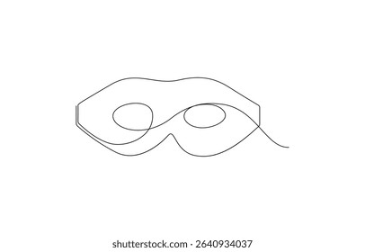 Sleeping Eye Mask continuous line art drawing