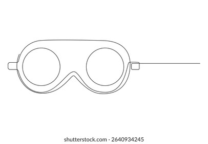 Sleeping Eye Mask continuous line art drawing