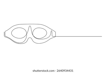 Sleeping Eye Mask continuous line art drawing