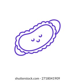 Sleeping Eye Mask Icon. Thin Line Illustration of Soft Mask with Closed Eyes and Adjustable Strap, Pictogram of Comfort for Sleep, Travel Blindfold, Bedtime Accessory and Relaxation Aid.