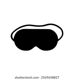 Sleeping eye mask silhouette vector illustration design on white background.