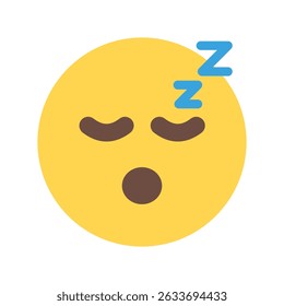 Sleeping face illustration for apps websites and digital content