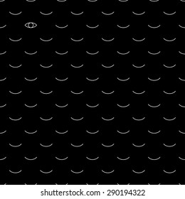 Sleeping faces background. Seamless pattern.Vector.
