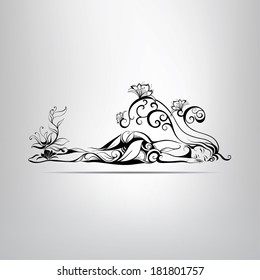 Sleeping fairy. Vector illustration