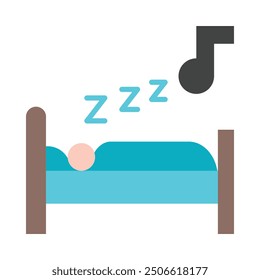 Sleeping Flat Icon Design For Personal nad Commercial Use