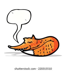 sleeping fox cartoon